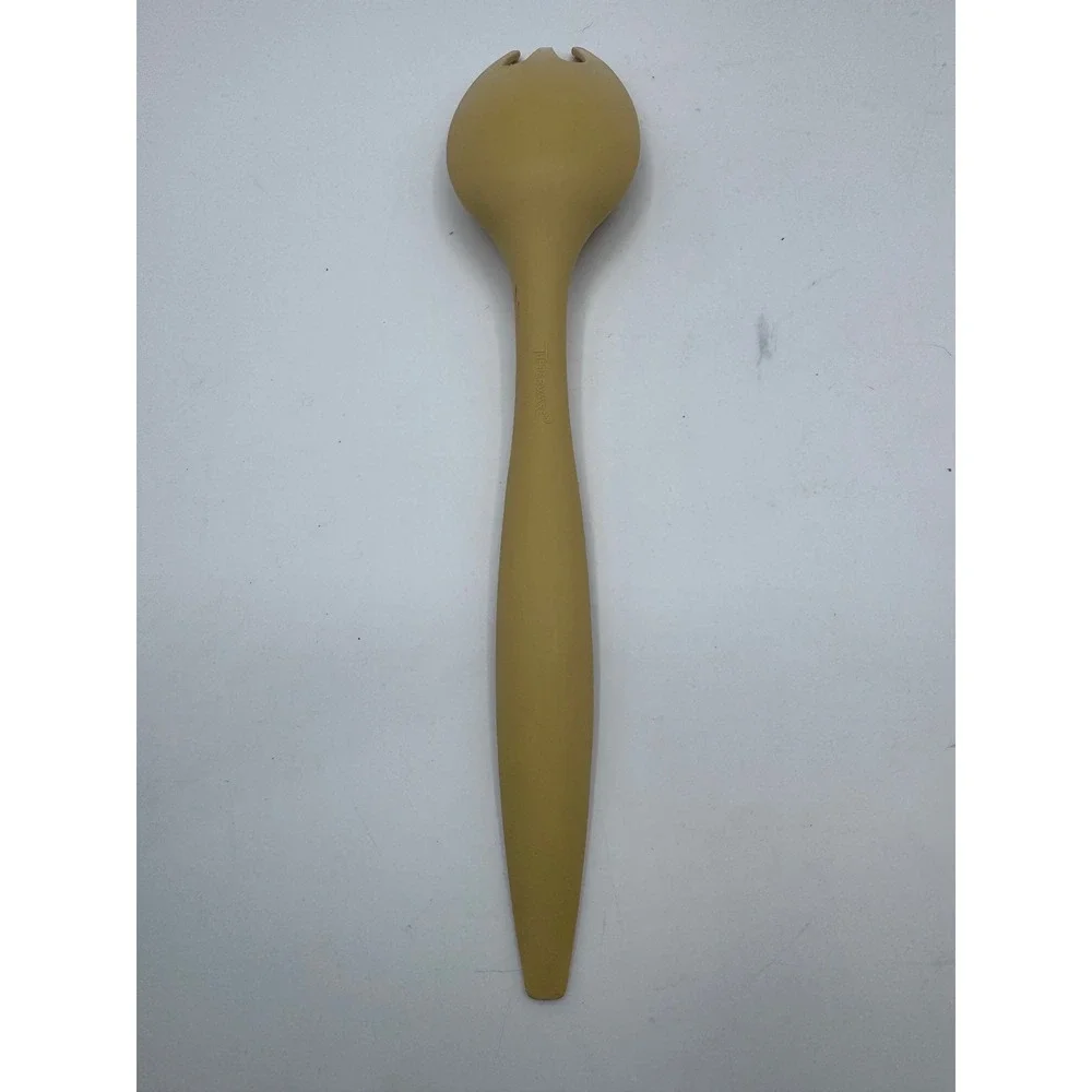 Tupperware Spork Spoon‎ Fork Utensil Mustard Yellow Serving Salad Kitchen